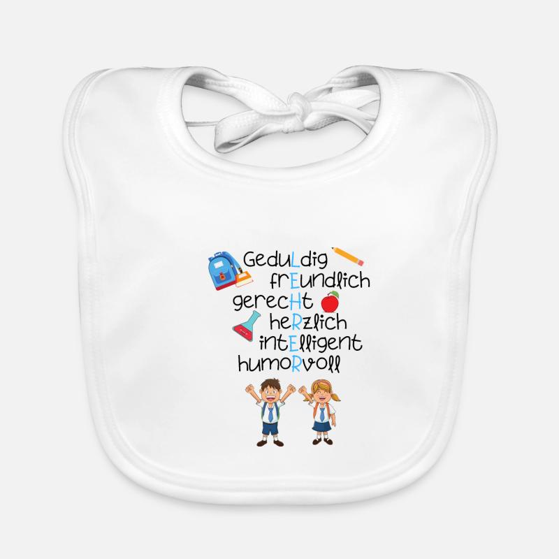 Geschenkidee Lehrer Lehrerin Baby Bio-Lätzchen
