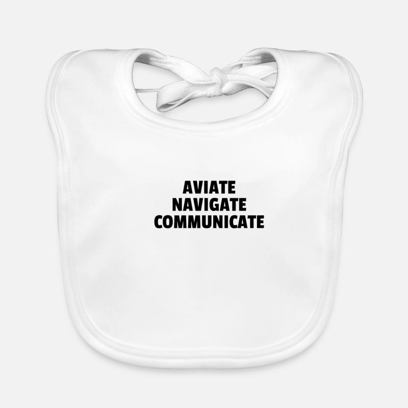 Aviate Navigate Communicate Organic Baby Bibs
