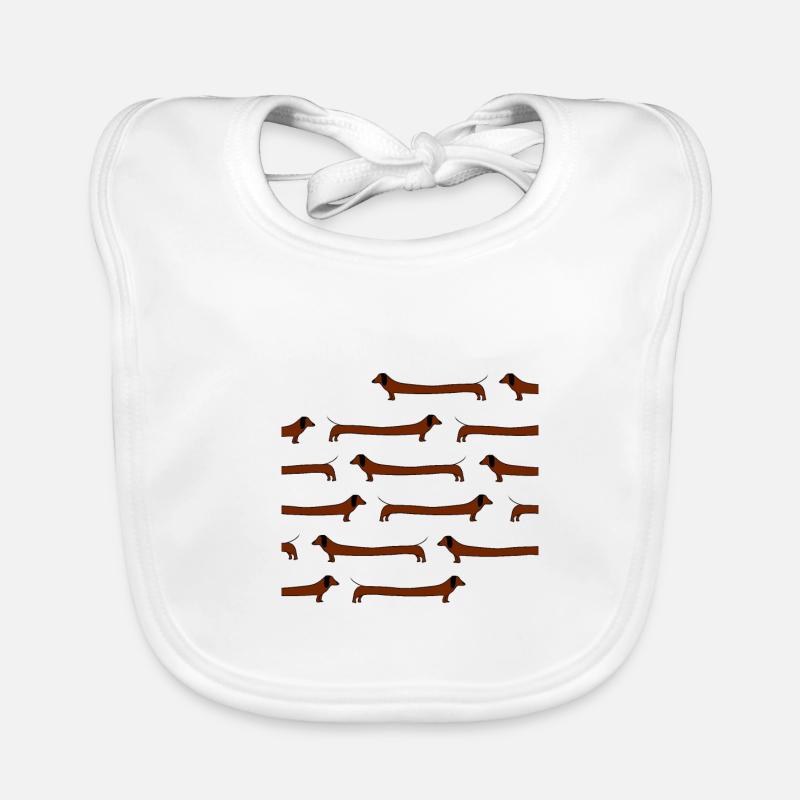 cadeau d'animal de compagnie de chiens de chien de teckel long Bavoir bio Bébé