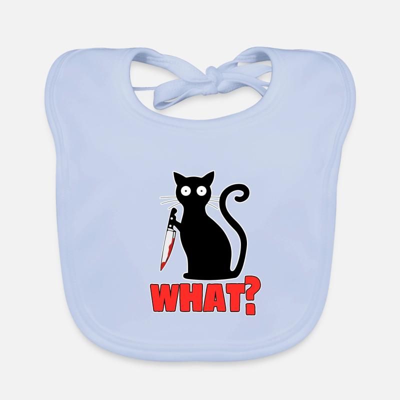 Quoi? Couteau de chat Pyscho Pet Freaky Gift Bavoir bio Bébé