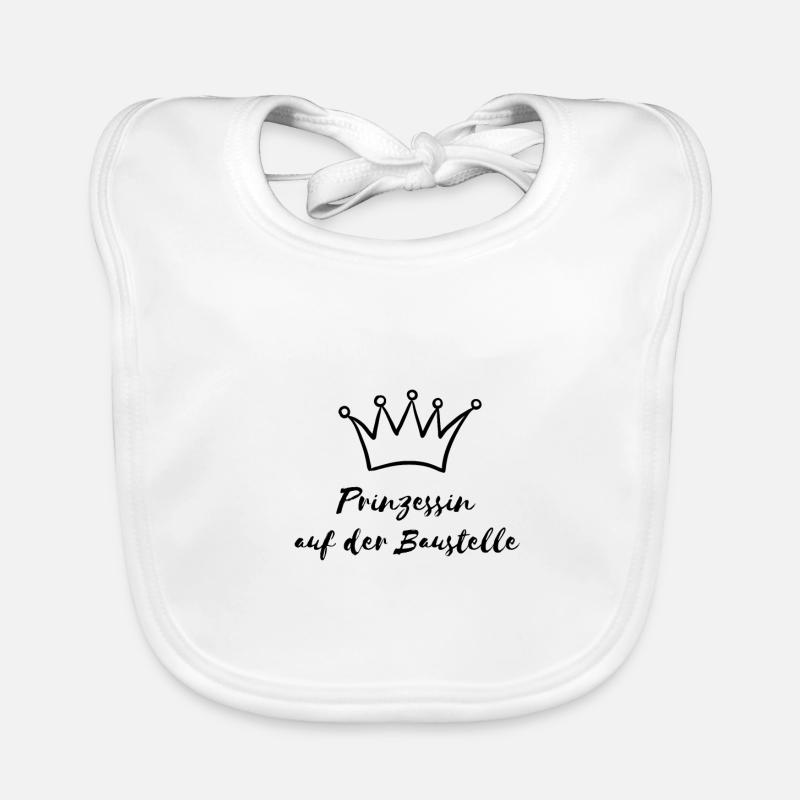 Baustellen Prinzessin Geschenkidee Baby Bio-Lätzchen