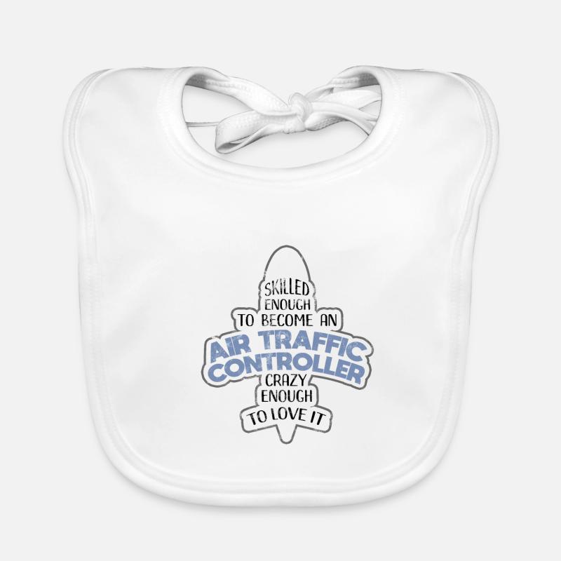 air Traffic Controller Organic Baby Bibs