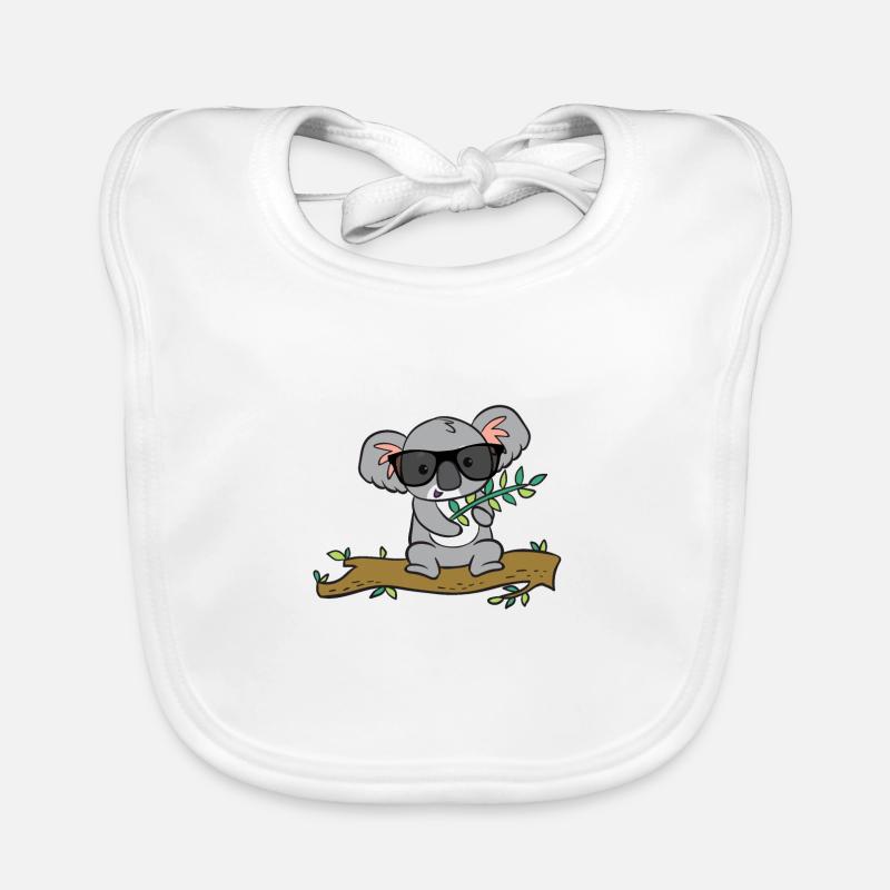 Koala with glasses Organic Baby Bibs
