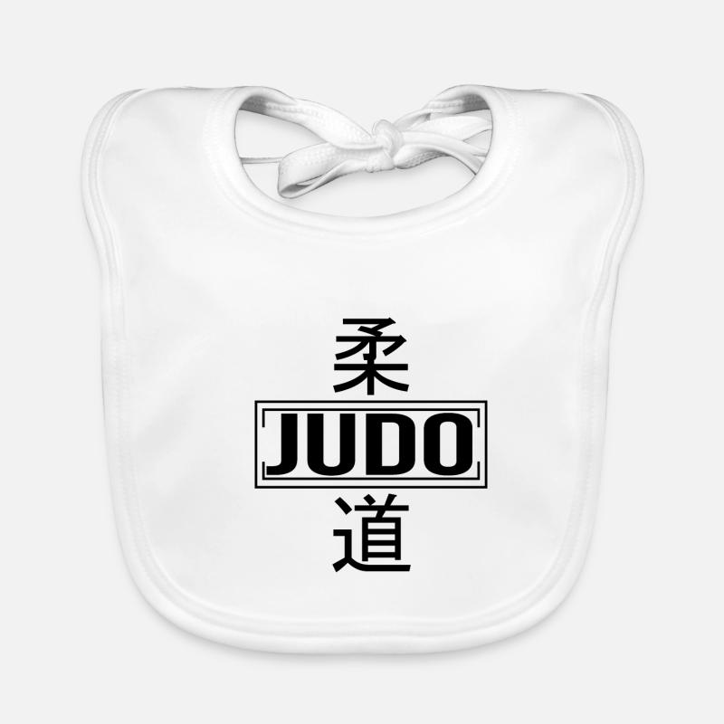 Judo Kanji - Bavoir bio Bébé - blanc