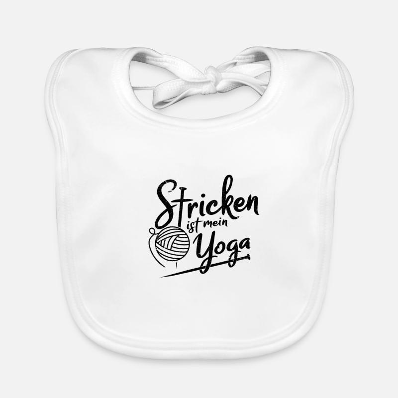 Stricken - Baby Bio-Lätzchen - Weiß