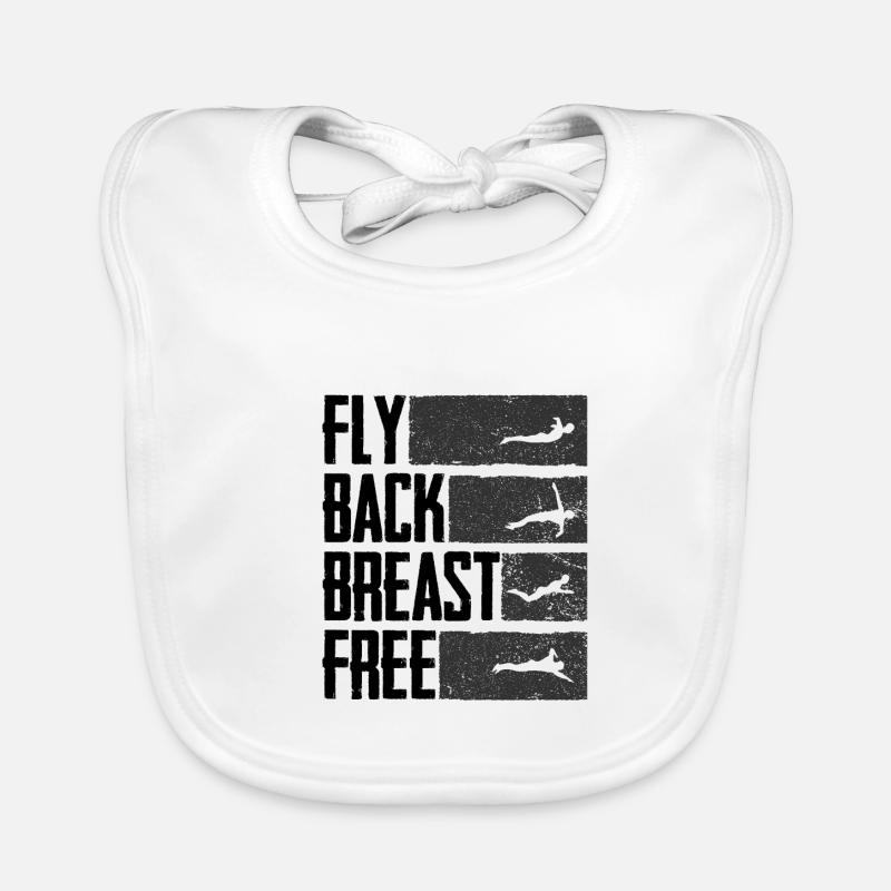 Swimmer Fly Back Breast Free Gift For Swim Organic Baby Bibs