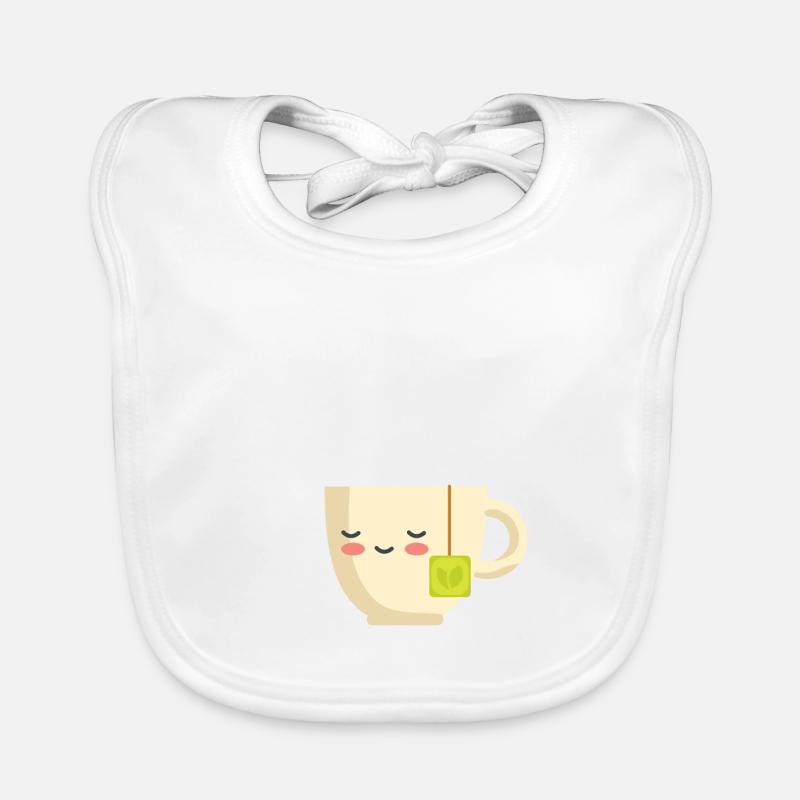 Tea - Organic Baby Bibs - white