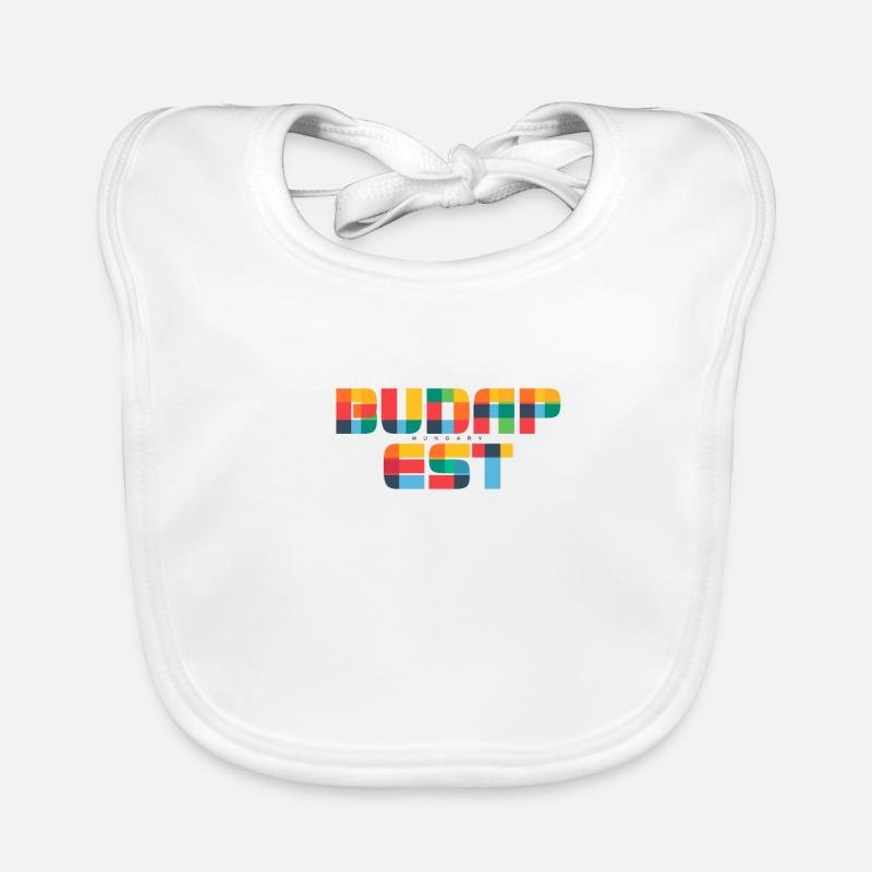 Budapest Ungarn CMYK Pop Art Stil Baby Bio-Lätzchen