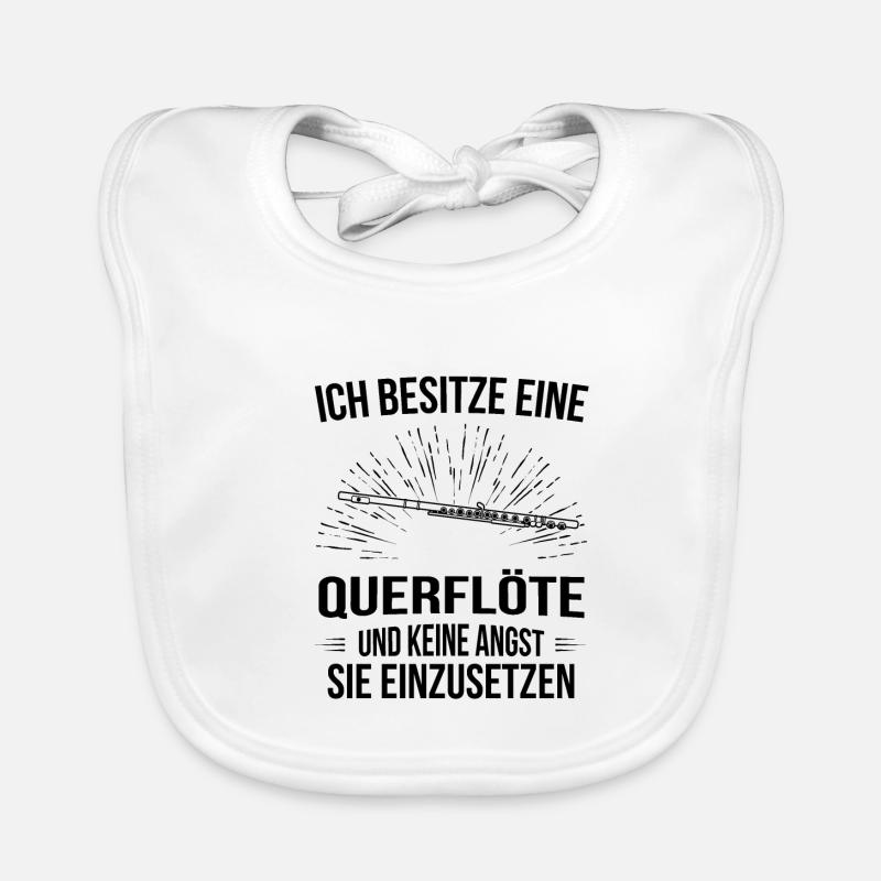 Querflöte Querflötenspieler Querflötist Baby Bio-Lätzchen