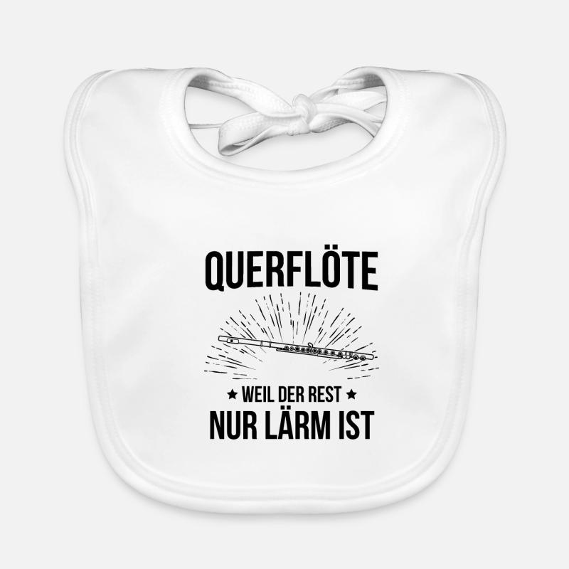 Querflöte Querflötenspieler Querflötist Baby Bio-Lätzchen