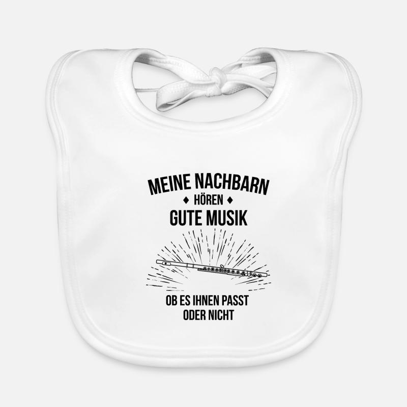 Querflöte Querflötenspieler Querflötist Baby Bio-Lätzchen