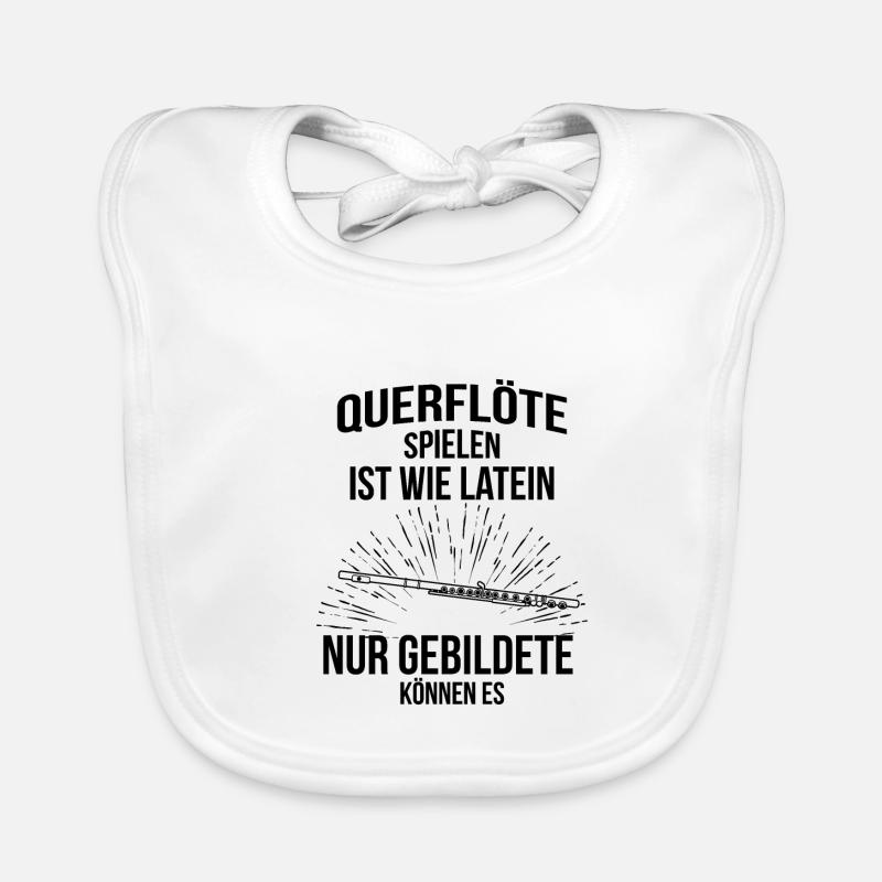 Querflöte Querflötenspieler Querflötist Baby Bio-Lätzchen