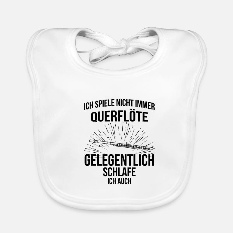 Querflöte Querflötenspieler Querflötist Baby Bio-Lätzchen