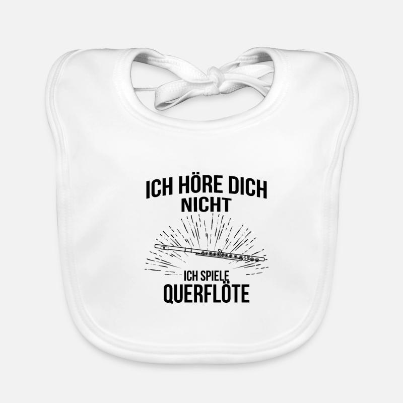 Querflöte Querflötenspieler Querflötist Baby Bio-Lätzchen