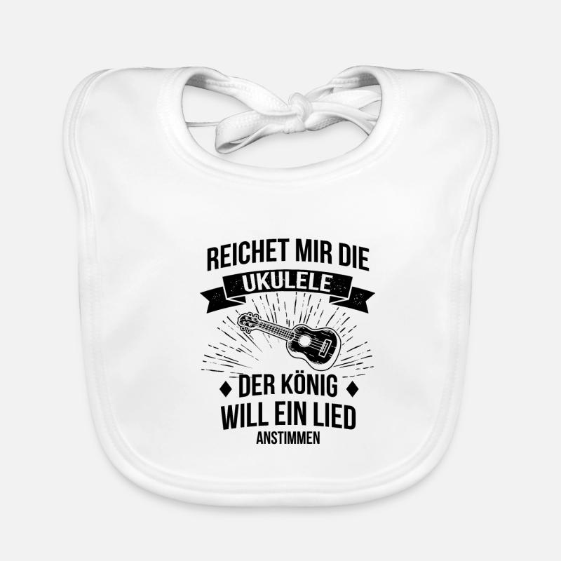 Ukulele Ukulele-Spieler Ukulelist - Baby Bio-Lätzchen - Weiß