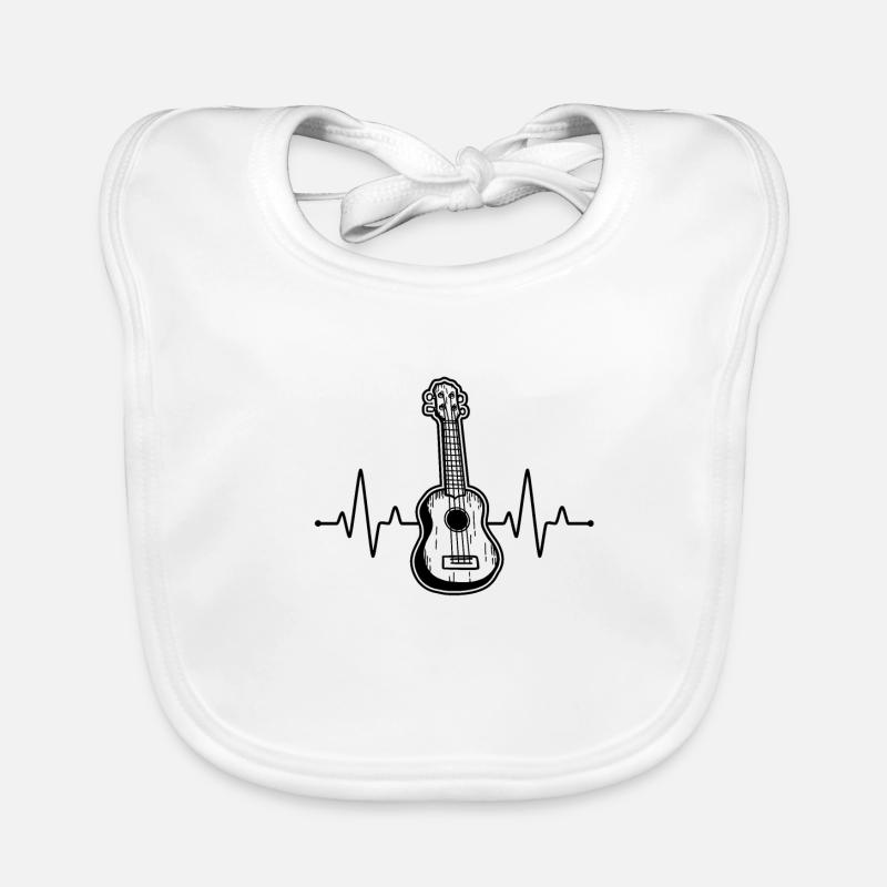 Ukulele Ukulele-Spieler Ukulelist - Baby Bio-Lätzchen - Weiß
