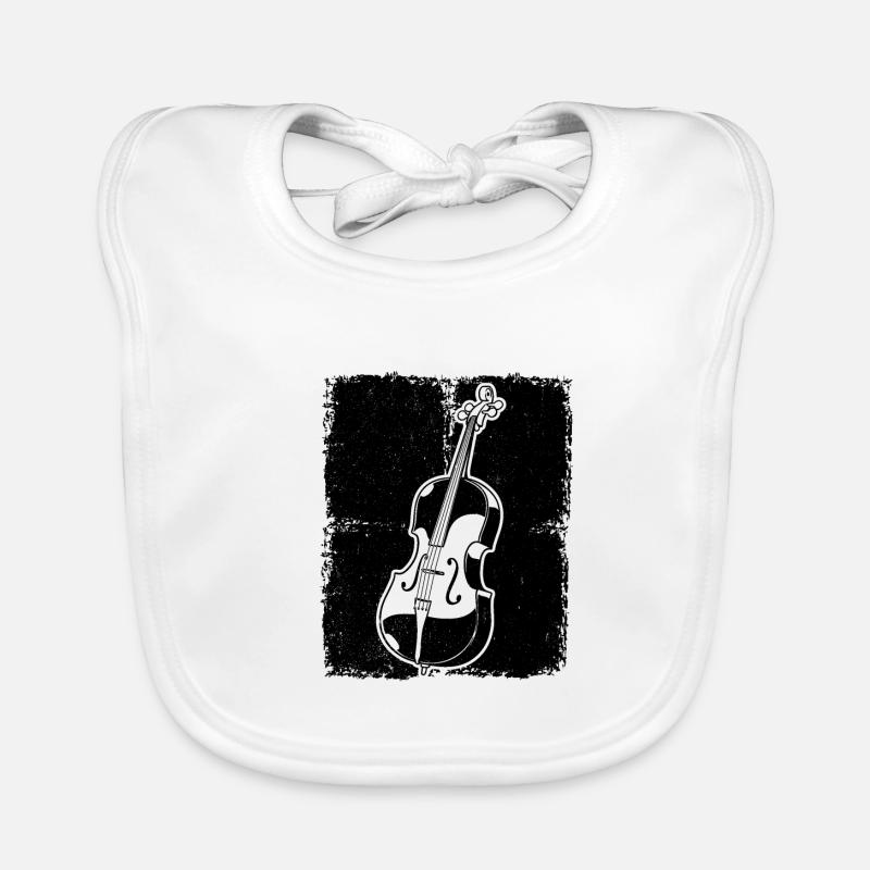 Cello Cellospieler Cellist - Baby Bio-Lätzchen - Weiß