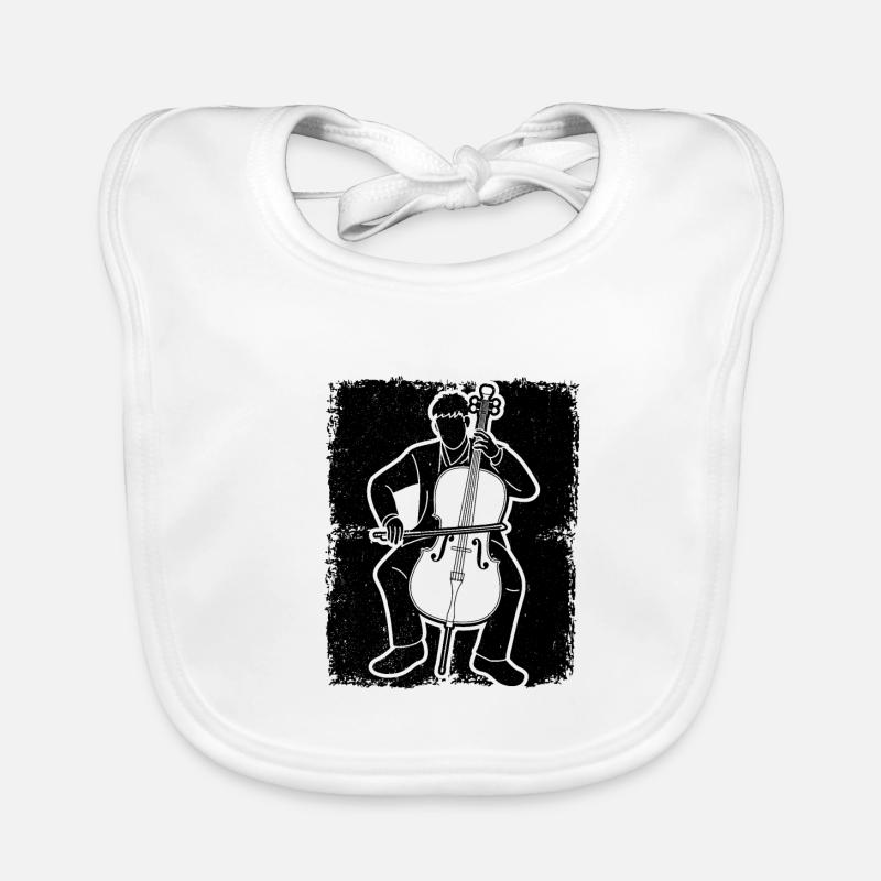 Cello Cellospieler Cellist Baby Bio-Lätzchen