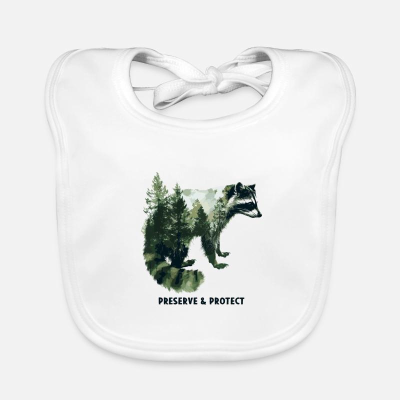 Protéger la forêt de ratons laveurs Nature Bavoir bio Bébé