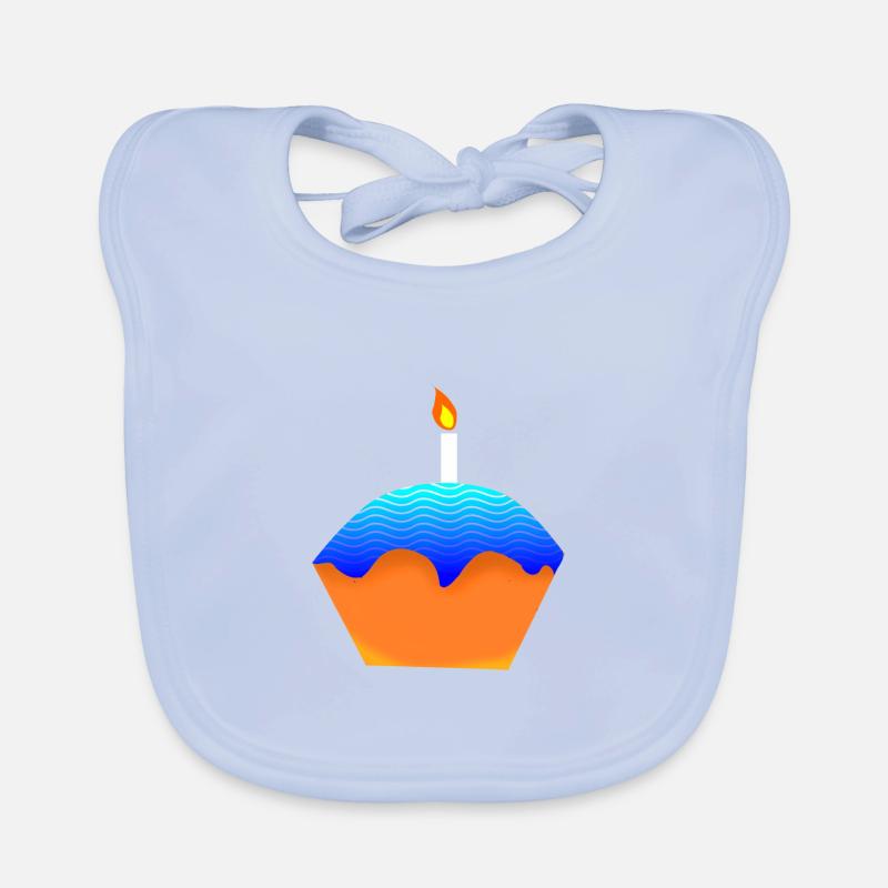 Gâteau d’anniversaire de bébé bleu Bavoir bio Bébé