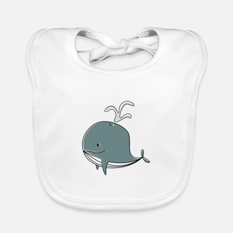 Baleine. Bavoir bio Bébé
