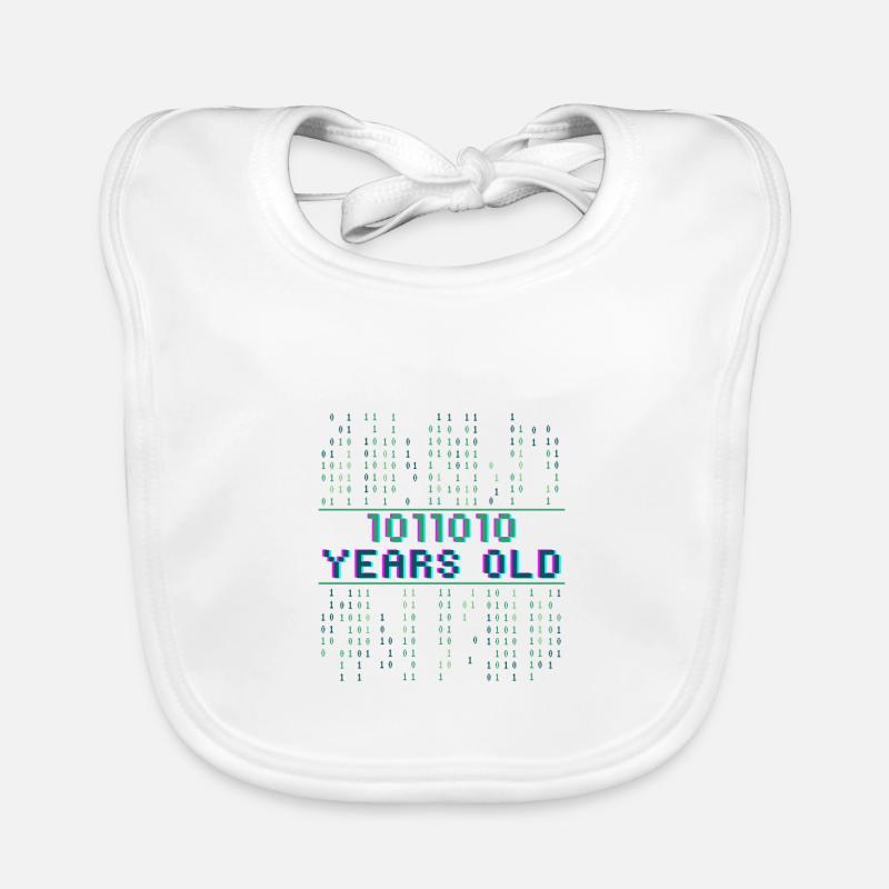 90. Geburtstag 90 Jahre alt Binärcode Coder Baby Bio-Lätzchen
