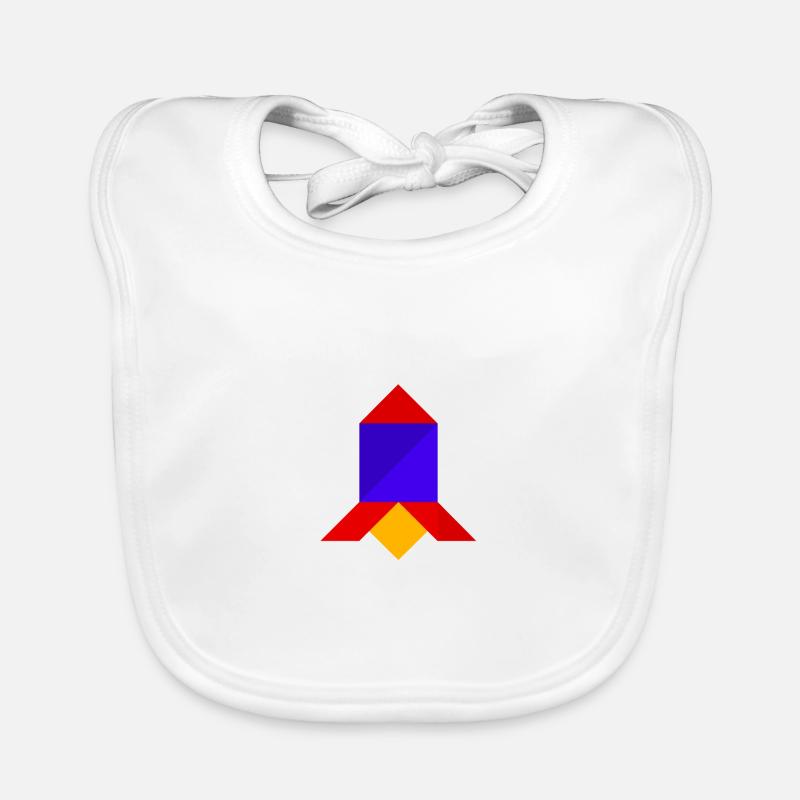 Rocket - Tangram Organic Baby Bibs
