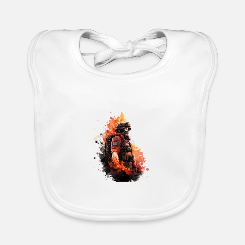 Heroes in Uniform: Fireman Organic Baby Bibs