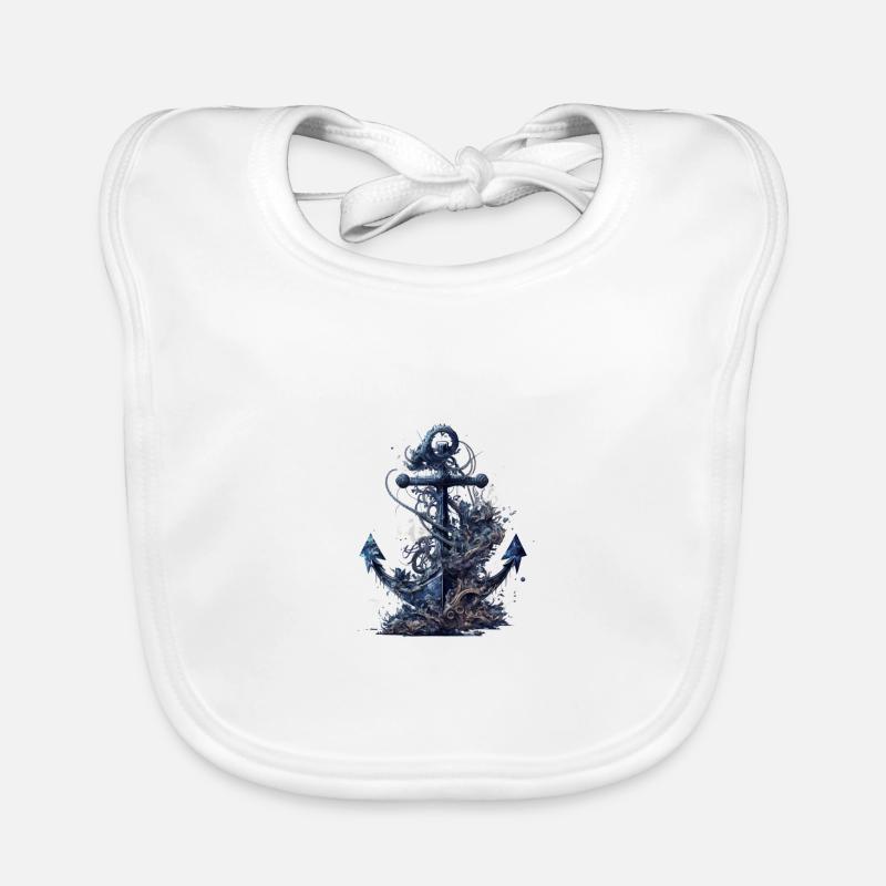 Belle ancre maritime d’un voilier Bavoir bio Bébé