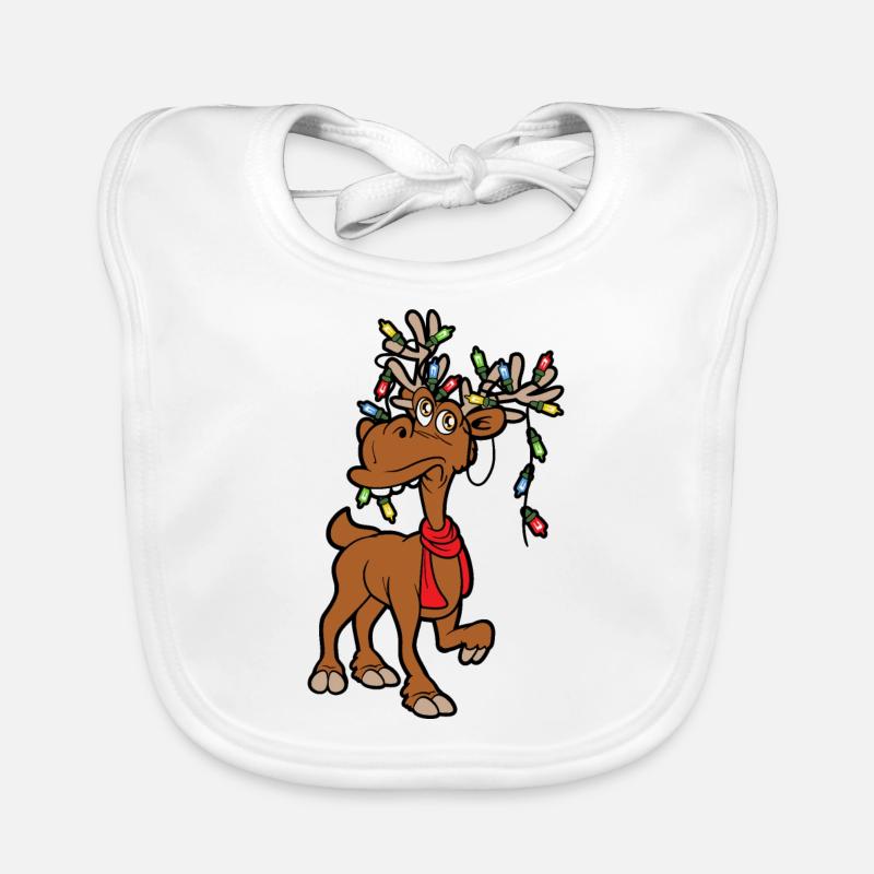 Noël drôle Noël Noël Noël Bavoir bio Bébé