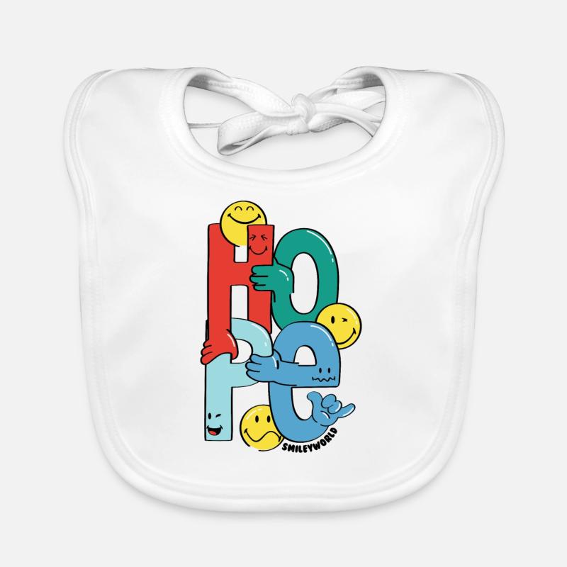 SmileyWorld Hope Avec Différents Smileys Bavoir bio Bébé