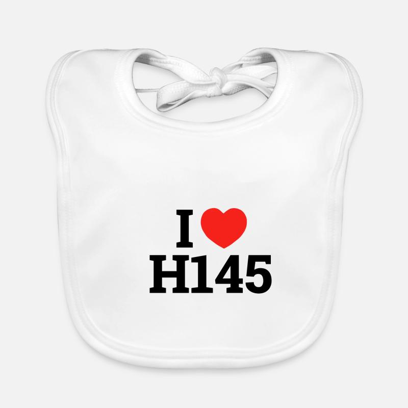 J'adore H145 - Bavoir bio Bébé - blanc