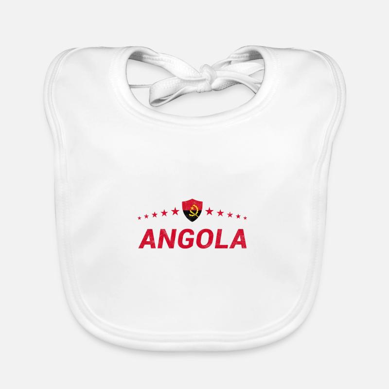 Angola - Bavoir bio Bébé - blanc