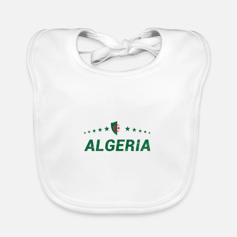 Algérie - Bavoir bio Bébé - blanc