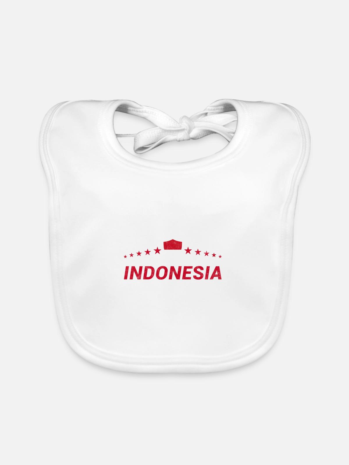 Indonesien - Baby Bio-Lätzchen - Weiß - Vorne