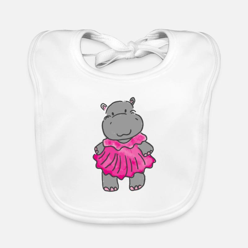 Hippo rose Bavoir bio Bébé
