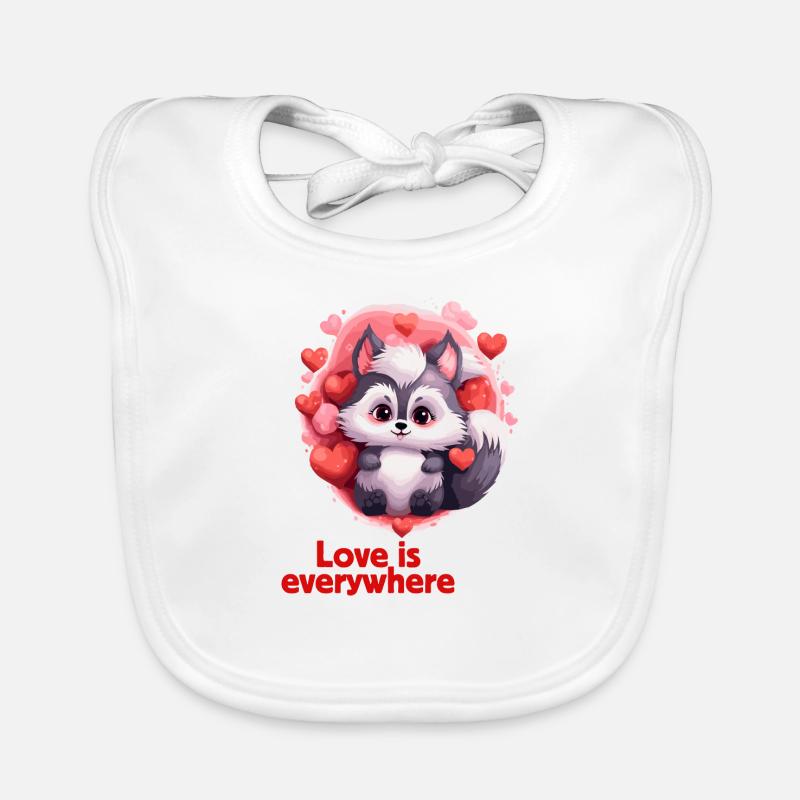 Süßes Valentinstag Design Tierchen Baby Bio-Lätzchen