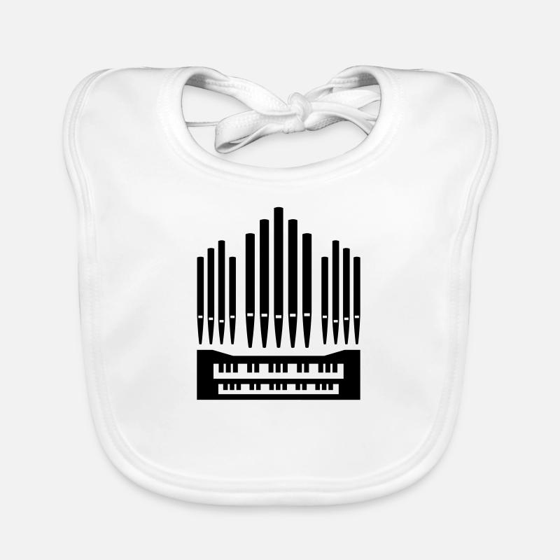 Orgel - Baby Bio-Lätzchen - Weiß