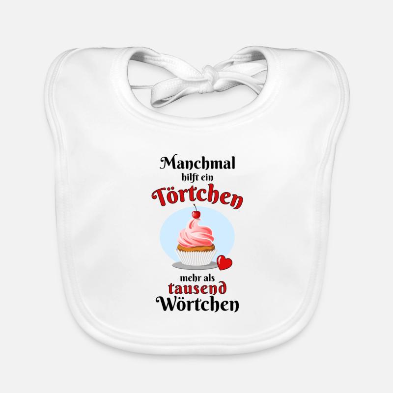 Ein Törtchen hilfe Baby Bio-Lätzchen