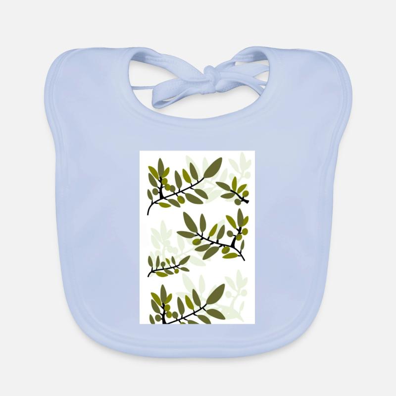 Ulivo Pattern Organic Baby Bibs