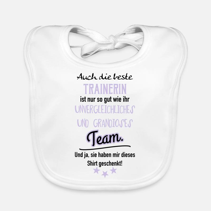 Beste Trainerin Shirt Baby Bio-Lätzchen