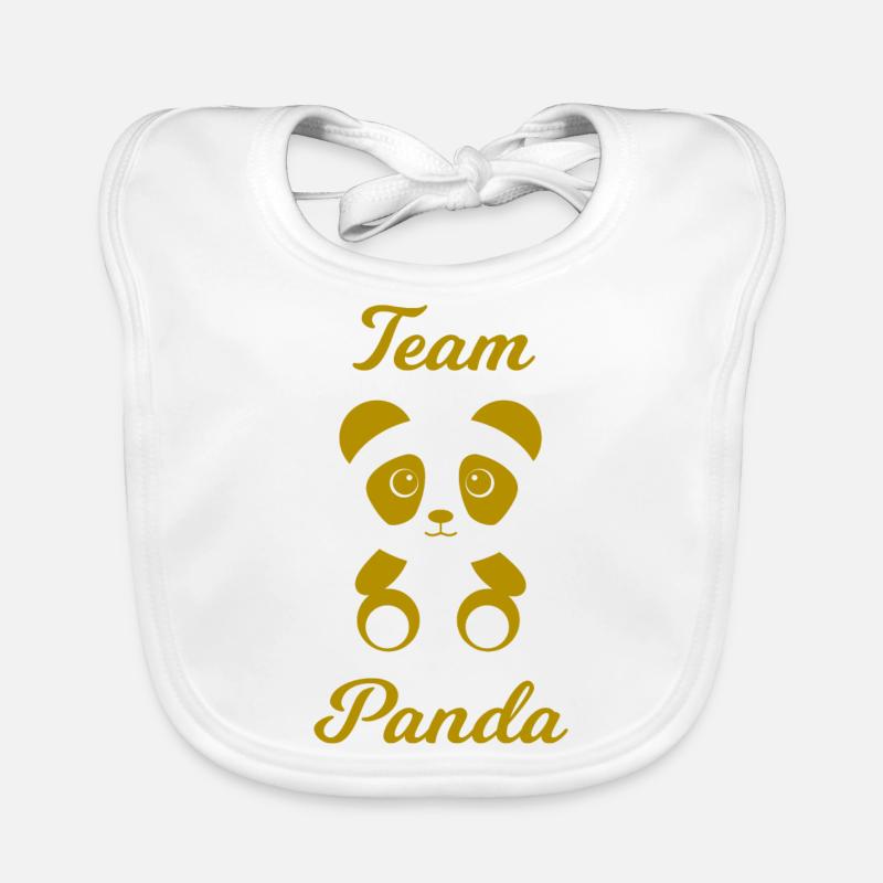 Team Panda Bär as a gift idea Organic Baby Bibs