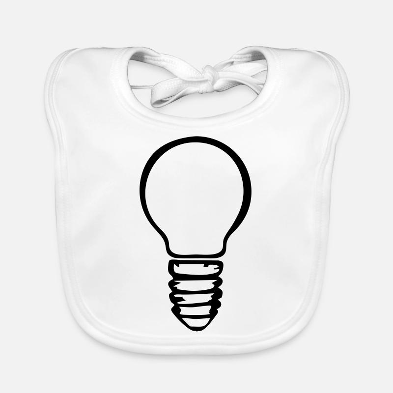 Glühbirne 1farbig Baby Bio-Lätzchen