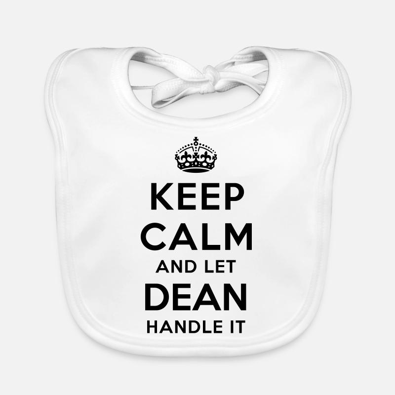 keep calm and let dean handle it Organic Baby Bibs