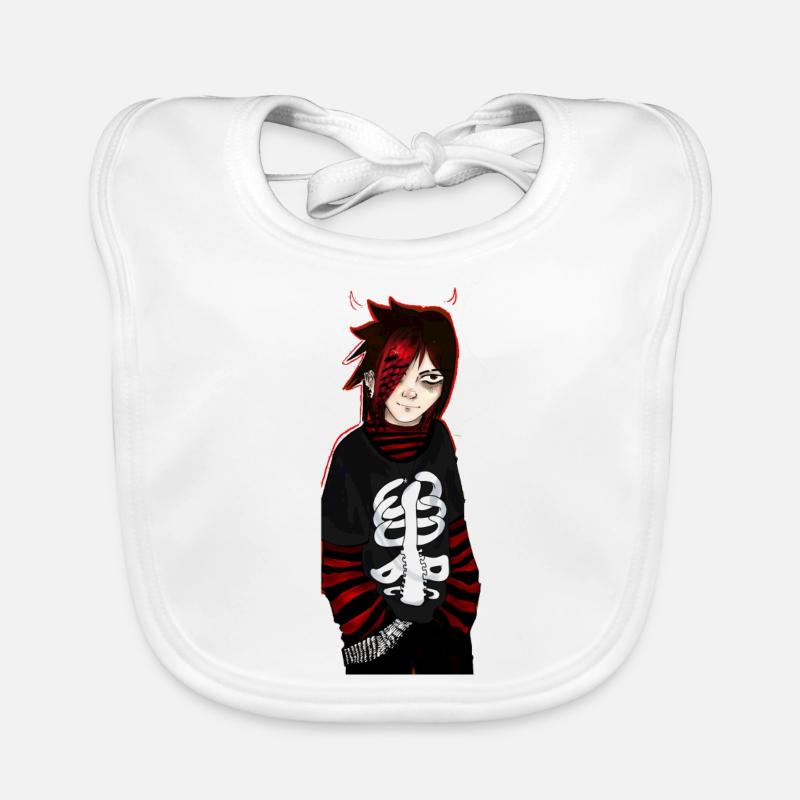 punk emo devil girl Organic Baby Bibs