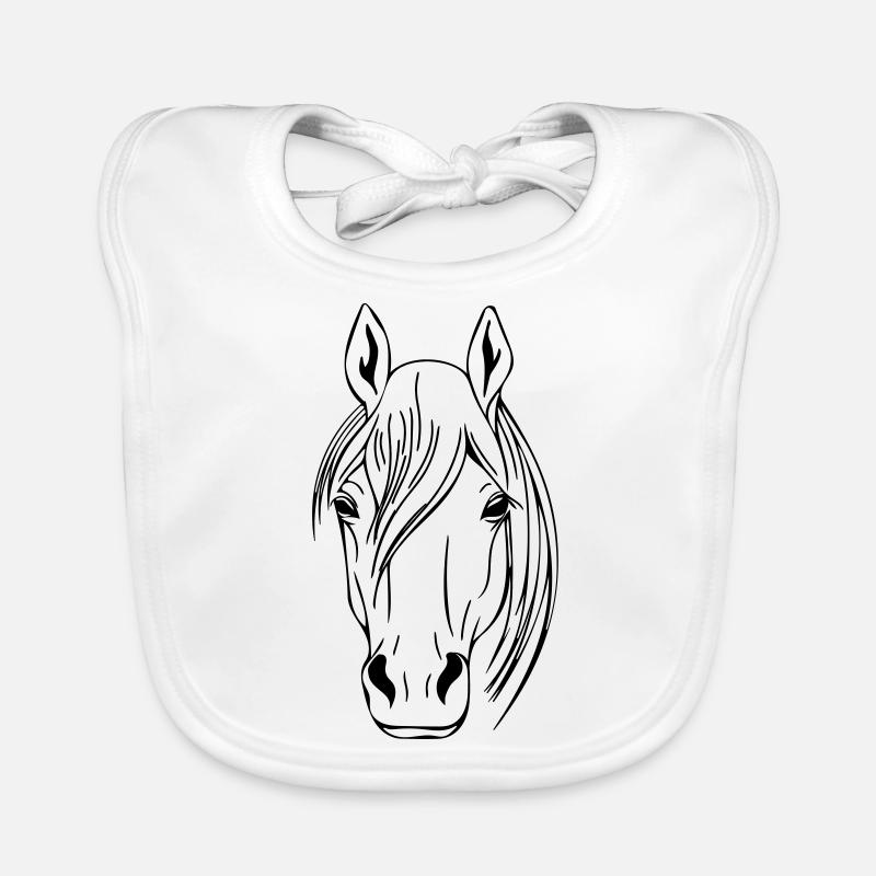 Pferdekopf Vector Baby Bio-Lätzchen