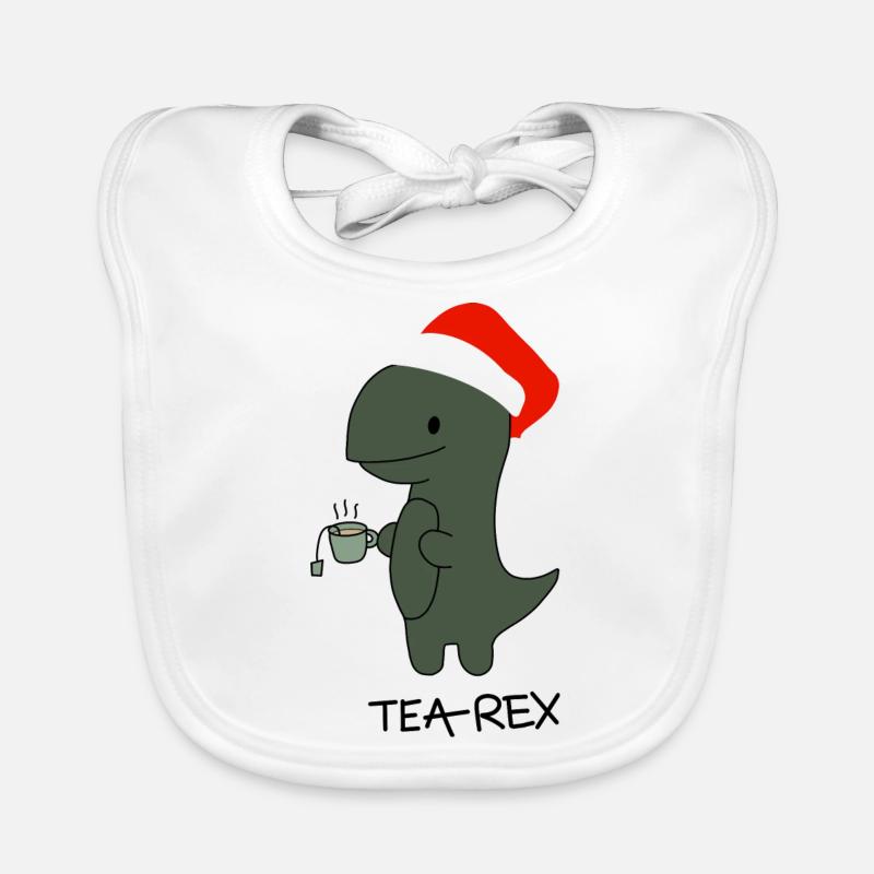 Tea-rex avec chapeau de Noël Bavoir bio Bébé