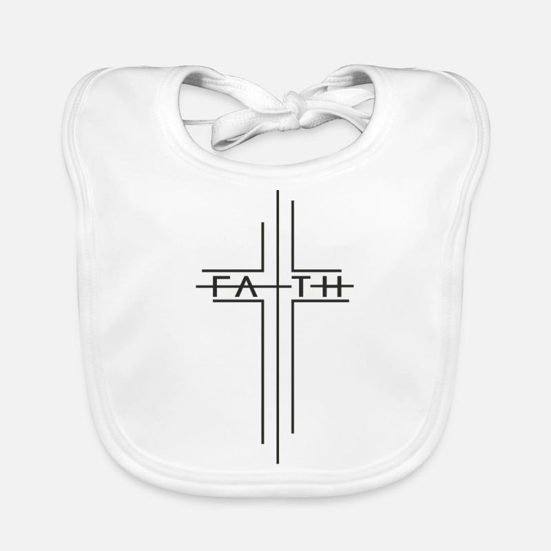 faith - Baby Bio-Lätzchen - Weiß