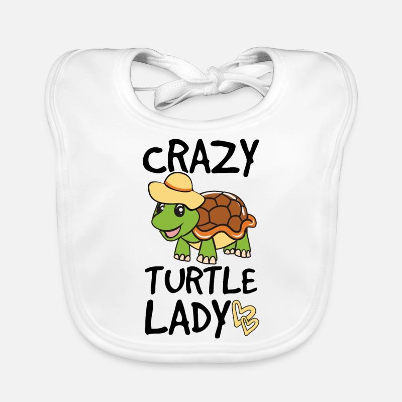 Drôle de tortue crazy Turtle Lady Cadeau Bavoir bio Bébé
