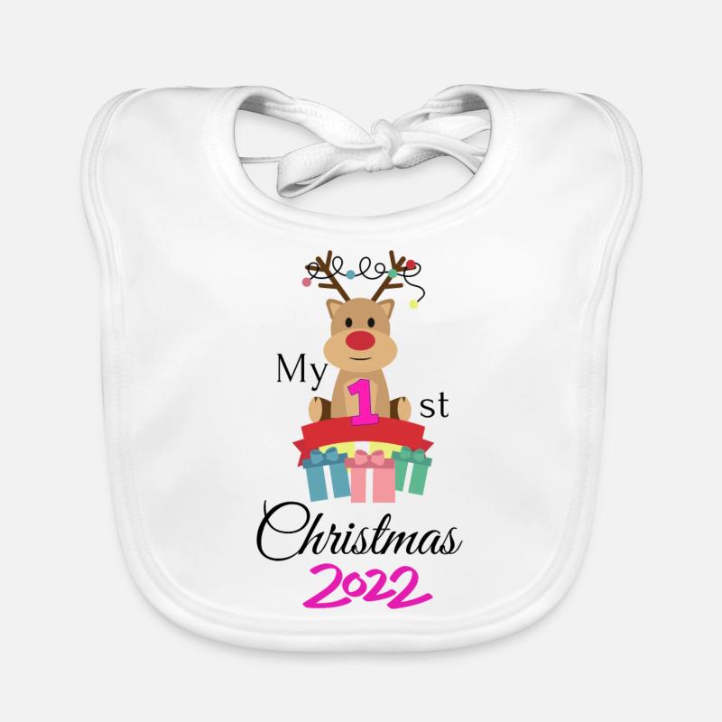 My first Christmas 2022 Organic Baby Bibs